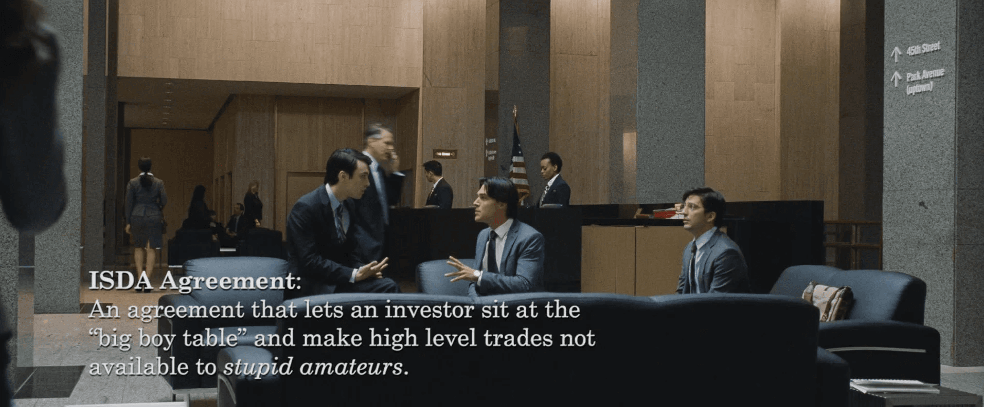 Image from the Big Short discussing the value of the ISDA